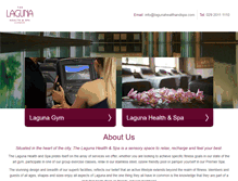 Tablet Screenshot of lagunahealthandspa.com